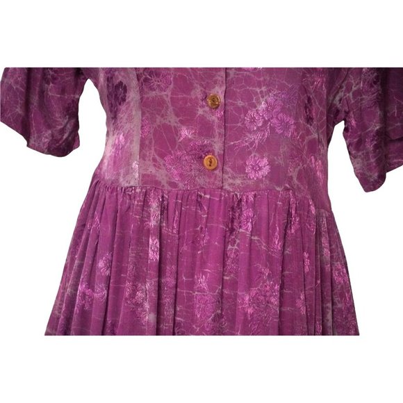 Sunset Rose Maxi Dress, Rayon Indonesia Dress, Size S Dress, Tie Dye Look Dress, - Picture 3 of 13